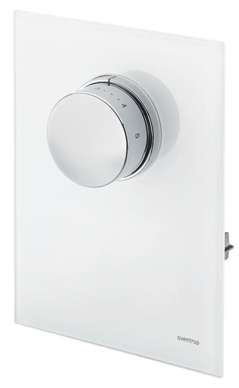 OVENTROP Abdeckung mit Thermostat aus Echtglas in Weiß.